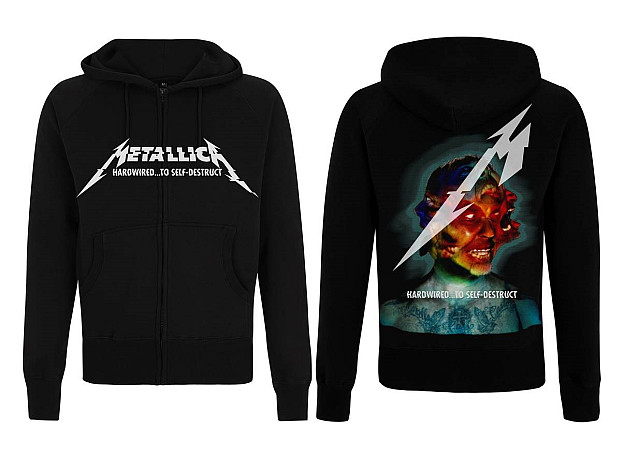 Metallica mikina, Hardwired Album Cover Black Zip, men´s
