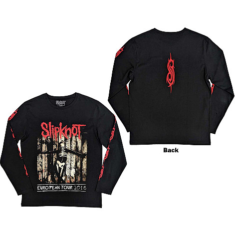 Slipknot t-shirt long rukáv, Skeleton Flag BP Black, men´s