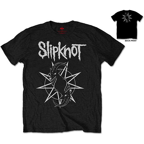 Slipknot t-shirt, Goat Star Logo with Back Printing, men´s
