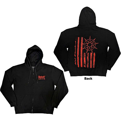 Slipknot mikina, 9-Point Flag Zipped BP Black, men´s