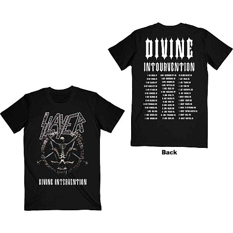 Slayer t-shirt, Divine Intervention 2014 Dates BP Black, men´s