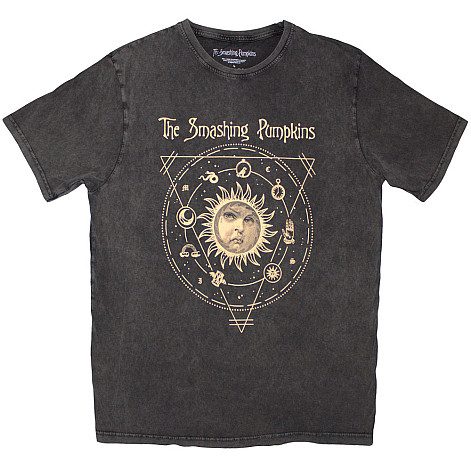 Smashing Pumpkins t-shirt, Celestial Sun Stone Wash Charcoal Grey, men´s