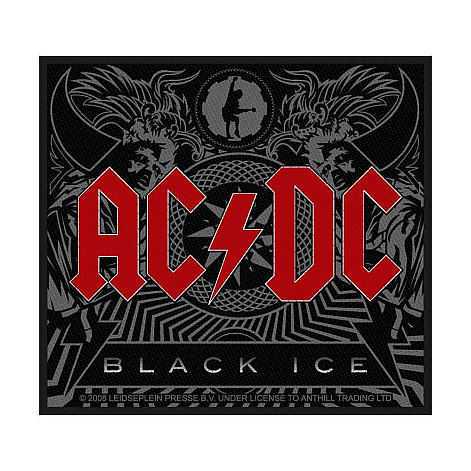 AC/DC tkaná patch PES 100 x 100 mm, Black Ice