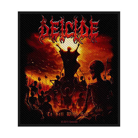 Deicide tkaná patch PES 100 x 100 mm, To Hell With God