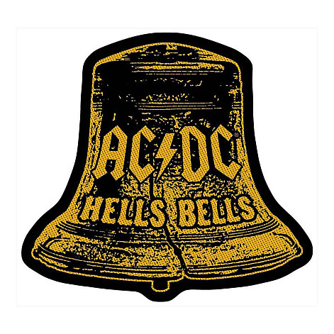 AC/DC tkaná patch PES 100 x 70 mm, Hells Bells Cut Out