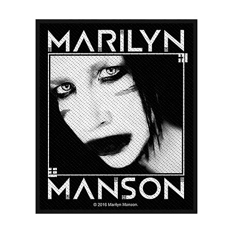 Marilyn Manson tkaná patch PES 100 x 60 mm, Villain