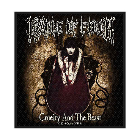 Cradle Of Filth tkaná patch PES 100x100 mm, Cruelty and the Beast