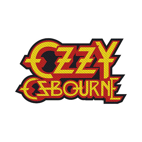 Ozzy Osbourne tkaná patch PES 100x45 mm, Logo Cut-Out