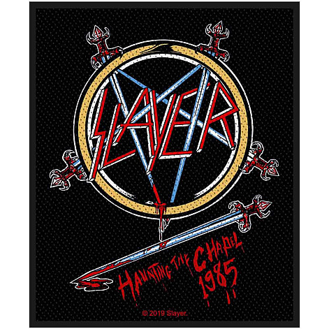 Slayer tkaná patch PES 100x50 mm, Haunting The Chapel