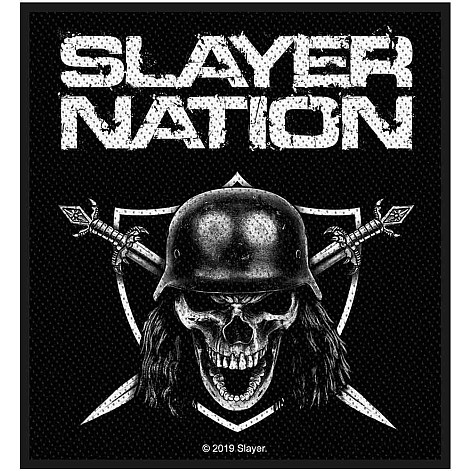 Slayer tkaná patch PES 100x90 mm, Slayer Nation