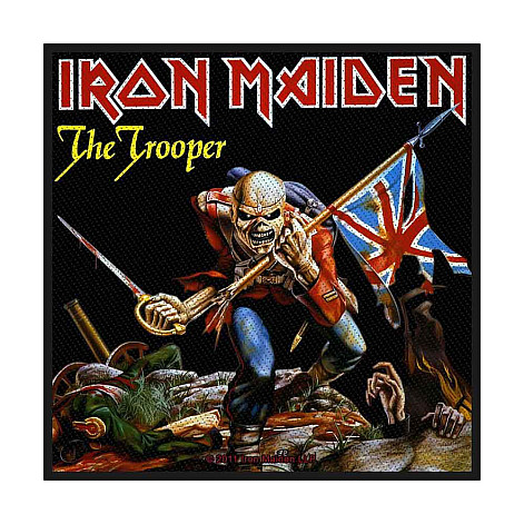 Iron Maiden tkaná patch PES 100x100 mm, The Trooper