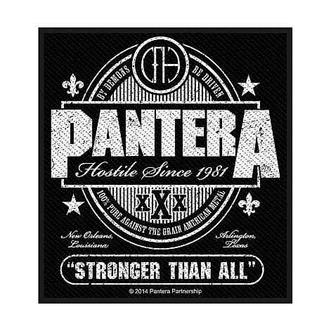 Pantera tkaná patch PES 100x90 mm, Stronger Than All
