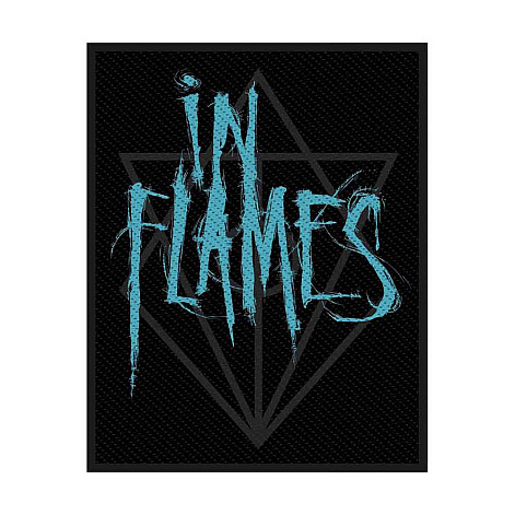 In Flames tkaná patch PES 100x50 mm, Scratched Logo
