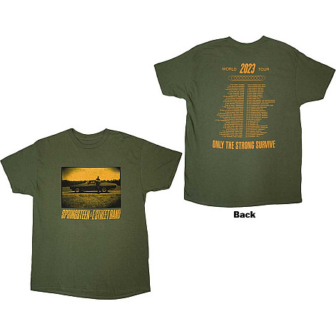 Bruce Springsteen t-shirt, Tour '23 Sepia Car BP Green, men´s