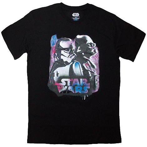 Star Wars t-shirt, Vader & Trooper Neon Black, men´s