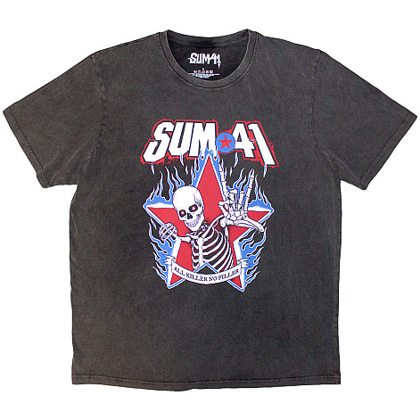 Sum 41 t-shirt, All Killer No Filler Skeleton Wash Charcoal Grey, men´s