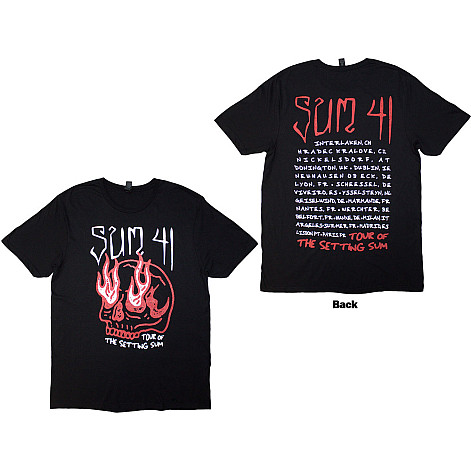 Sum 41 t-shirt, Tour '24 Skull BP Black, men´s