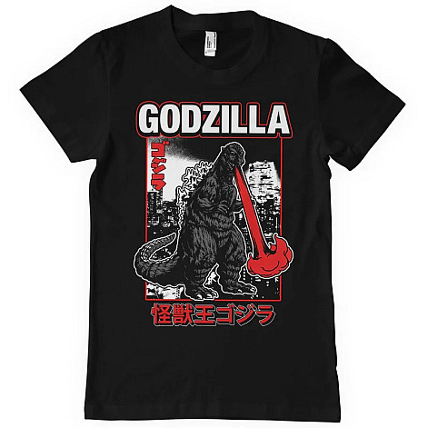 Godzilla t-shirt, Atomic Breath Black, men´s