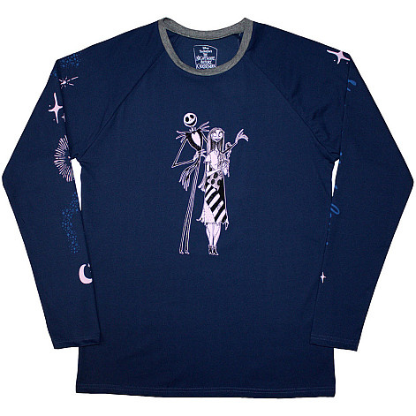 The Nightmare Before Christmas t-shirt long rukáv, Celestial Navy, men´s