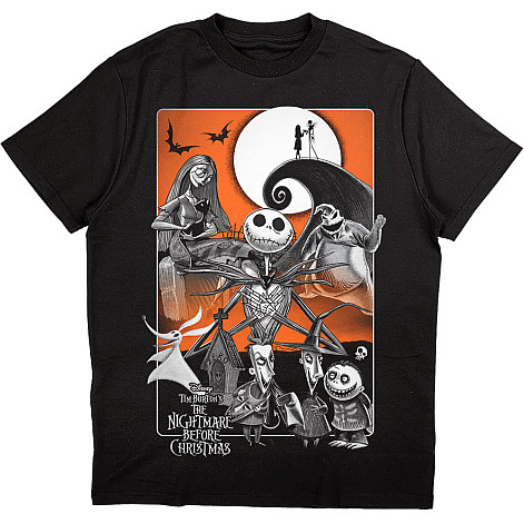 The Nightmare Before Christmas t-shirt, Orange Moon Black, men´s