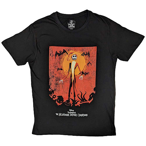 The Nightmare Before Christmas t-shirt, Jack Orange Sun & Logo Black, men´s