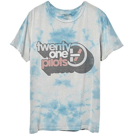 Twenty One Pilots t-shirt, Vintage Block Holiday Dip Dye White, men´s