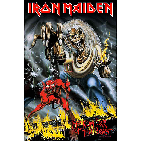 Iron Maiden textile banner 70cm x 106cm, Number Of The Beast