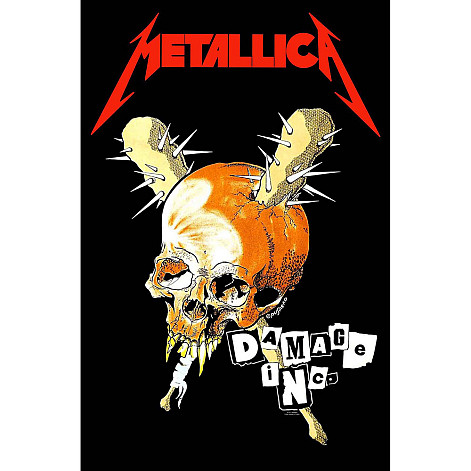 Metallica textile banner 70cm x 106cm, Damage Inc. Black