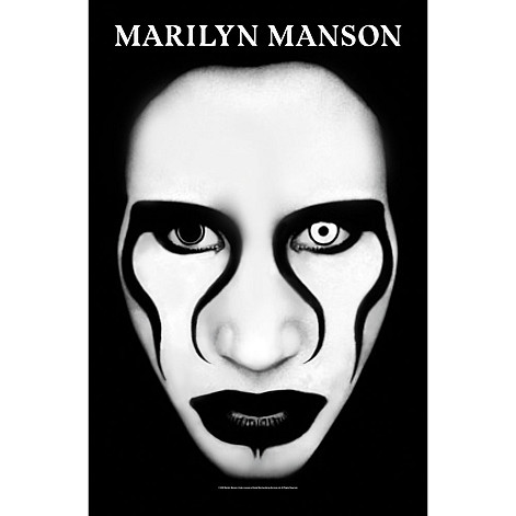 Marilyn Manson textile banner 68cm x 106cm, Deviant Face