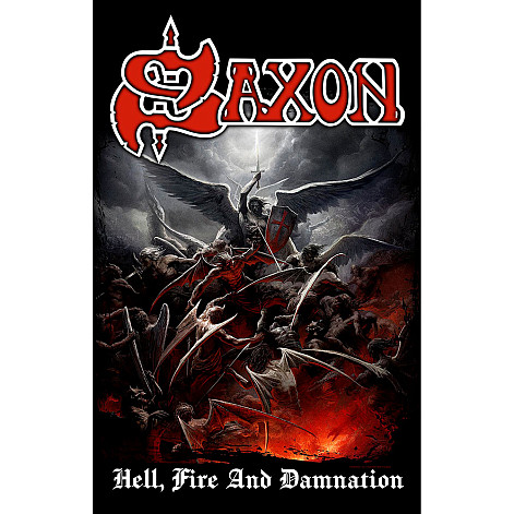 Saxon textile banner PES 70cm x 106cm, Hell, Fire And Damnation