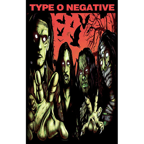 Type O Negative textile banner PES 70cm x 106cm, Halloween