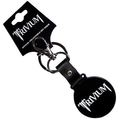 Trivium kovová keychain 40 mm, Classic Logo Mono Circle Zinc