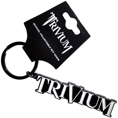 Trivium kovová keychain 65 mm, Logo Black Zinc