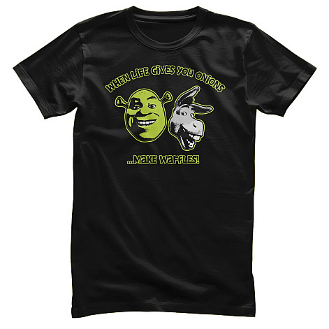 Shrek t-shirt, Make Waffles Black, men´s