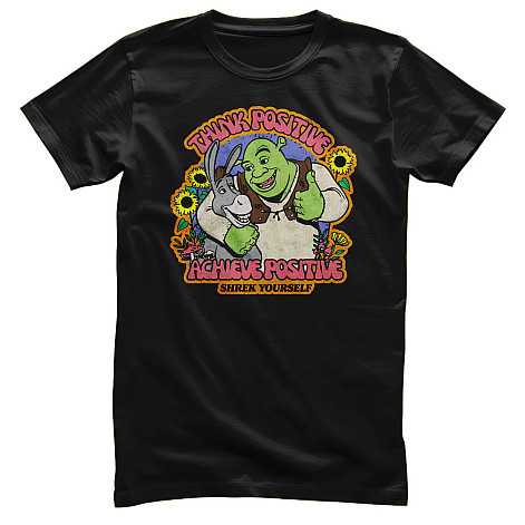 Shrek t-shirt, Think Positive - Achieve Positive Black, men´s