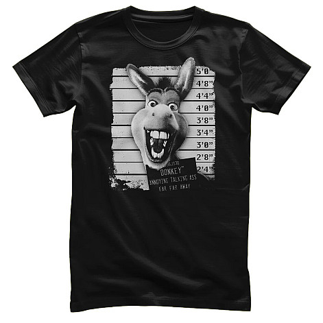Shrek t-shirt, Donkey MugShot Black, men´s