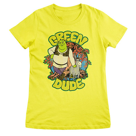 Shrek t-shirt, The Green Dude Girly Yellow, ladies