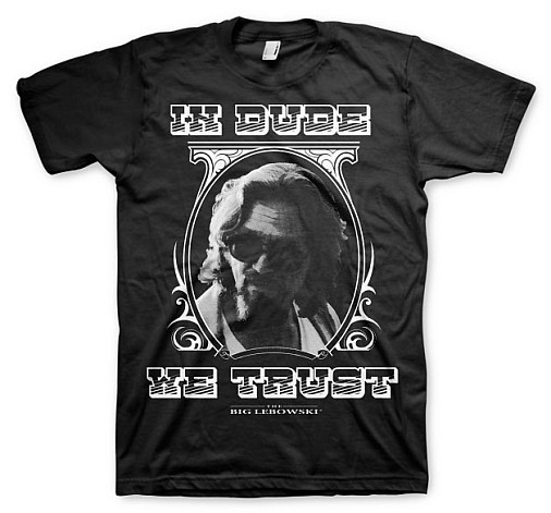 Big Lebowski t-shirt, In Dude We Trust Black, men´s