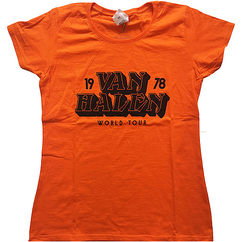Van Halen t-shirt, World Tour '78 Orange, men´s