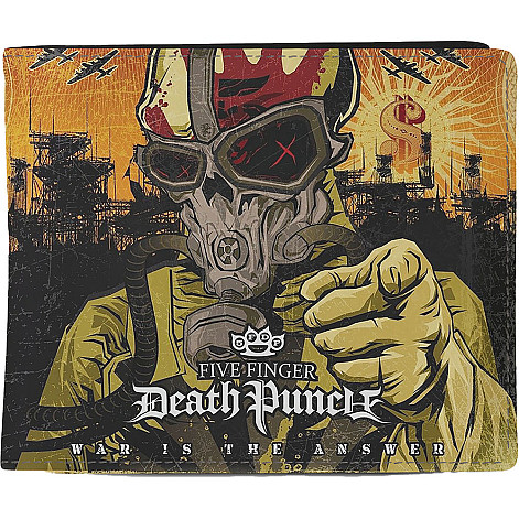Five Finger Death Punch purse PU 11 x 10 x 1 cm, War Is The Answer Black