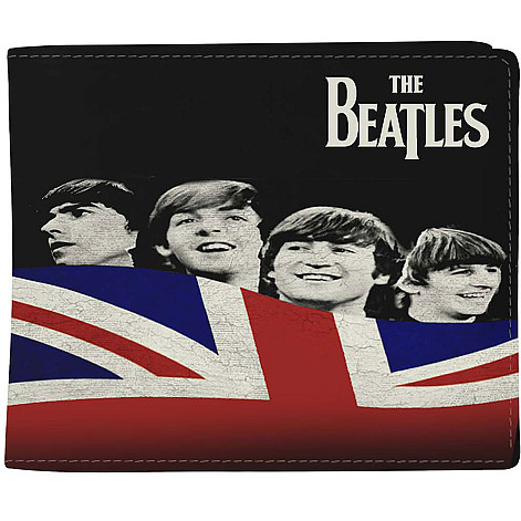 The Beatles purse PU 11 x 10 x 1 cm, Let It Be Flag Black