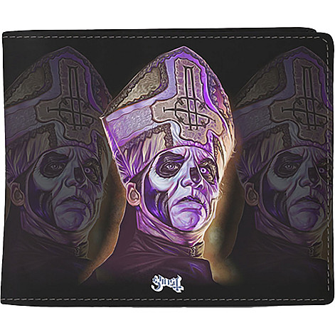 Ghost purse PU 11 x 10 x 1 cm, Papa Purple Black
