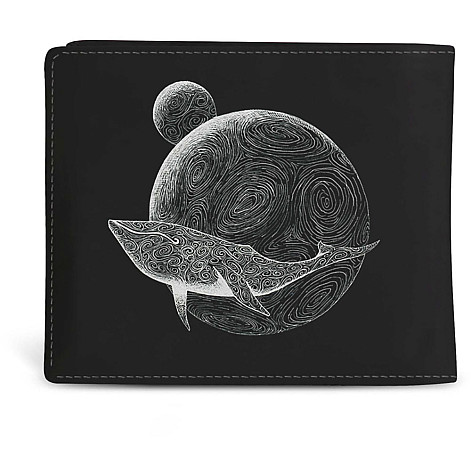 Gojira purse PU 11 x 10 x 1 cm, Flying Whale Black