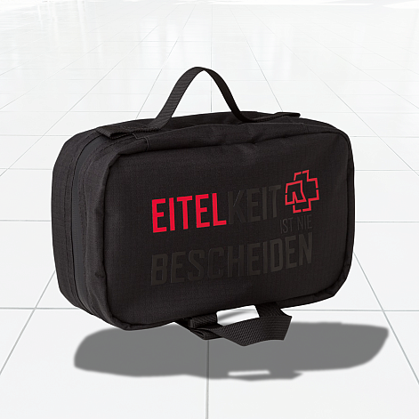 Rammstein kosmetická travel taška 23cm x 15cm x 10cm, Eitelkeit Black, unisex