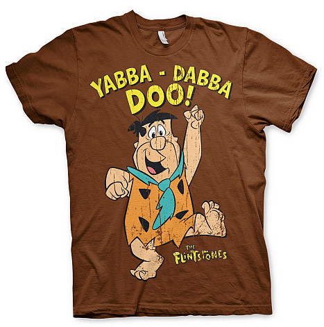 The Flinstones t-shirt, Yabba Dabba Doo Brown, men´s