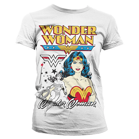 Wonder Woman t-shirt, Posing Wonder Woman Girly White, ladies