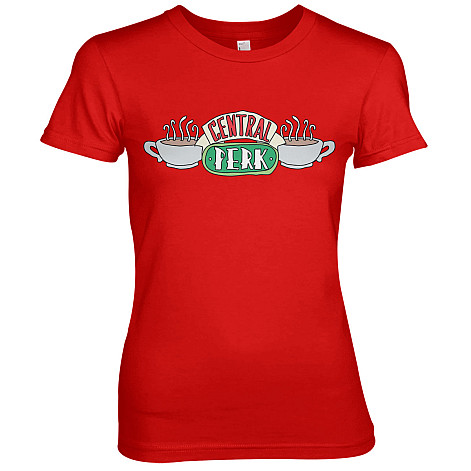 Friends t-shirt, Central Perk Girly Red, ladies