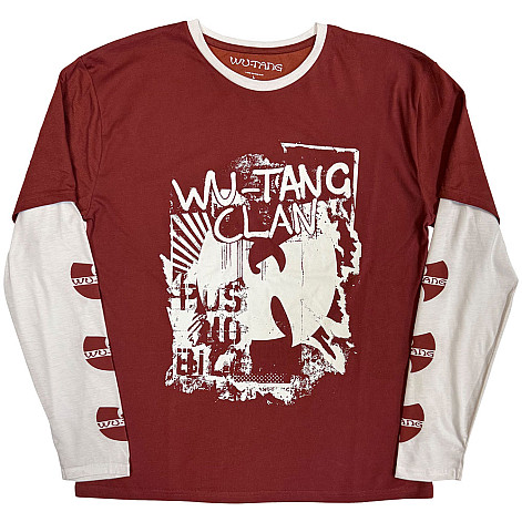 Wu-Tang Clan t-shirt long rukáv, Graffiti Red & White, men´s