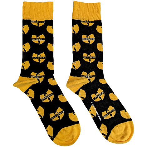 Wu-Tang Clan ponožky, Logo Repeat Yellow Black, unisex - velikost 7 až 11