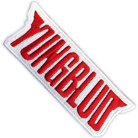Yungblud tkaná nažehlovačka PES 95 x 34 mm, Red Logo